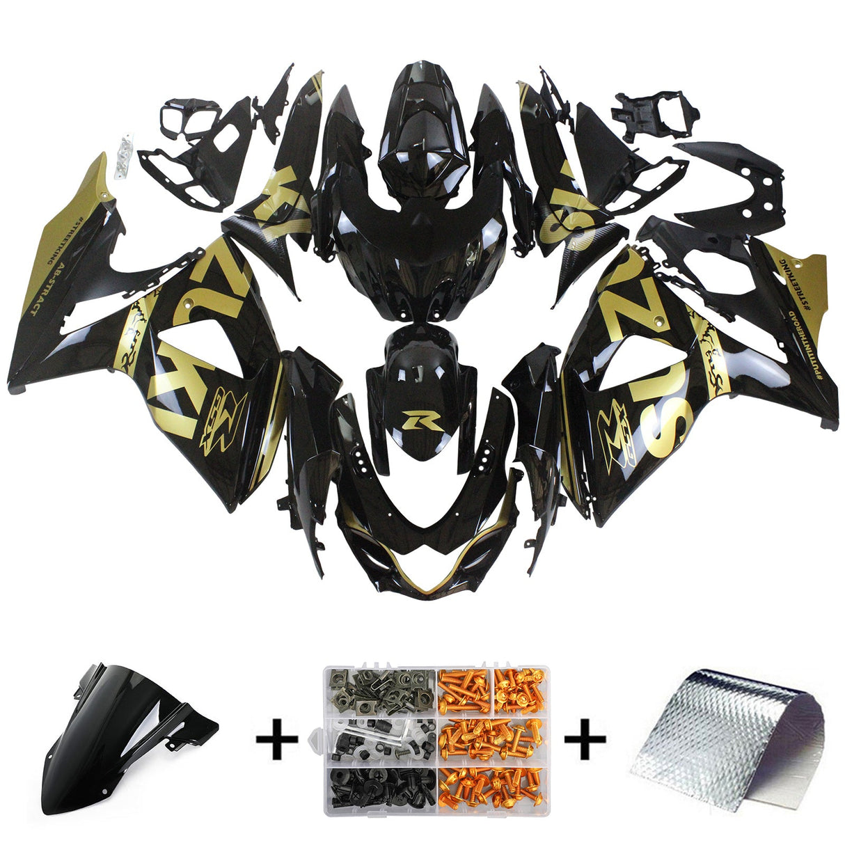 2009-2016 Suzuki GSXR1000 Fairing Black&Gold Kit