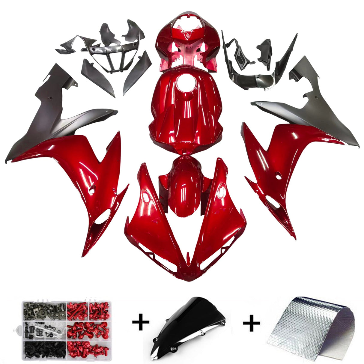 2004-2006 YAMAHA YZF R1 Fairing Gloss Red Kit