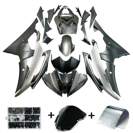 2008-2016 Yamaha YZF-R6 Fairing Gray Black Fairing Kit