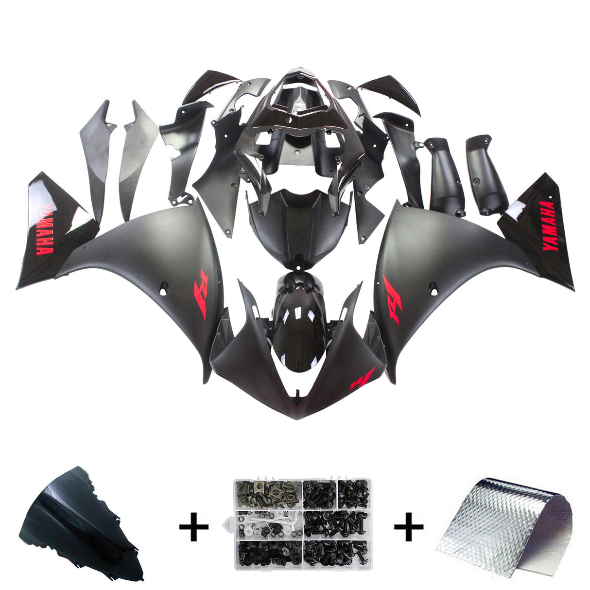 2009-2011 Yamaha YZF 1000 R1 Black Fairing Kit