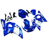 1998-2002 Yamaha YZF 600 R6 Blue Mix White Fairing Kit