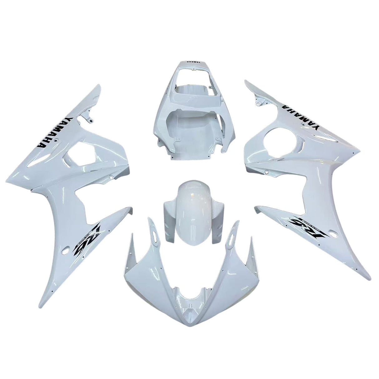 2003-2004 Yamaha YZF 600 R6 & 2006-2009 YZF R6S White Fairing Kit