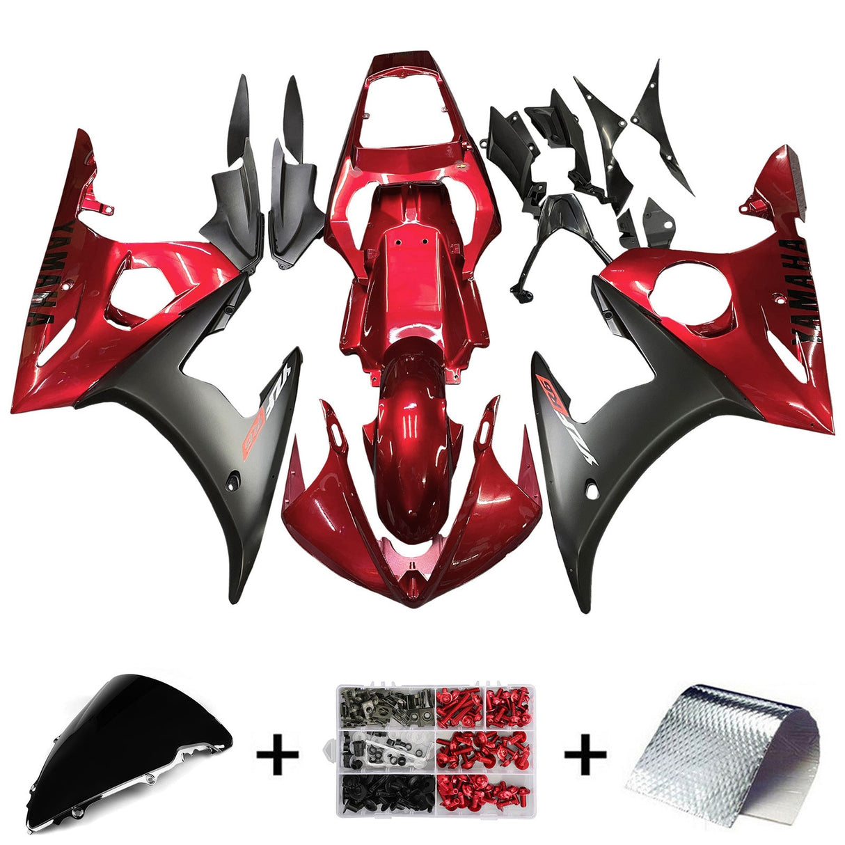 Yamaha 2003-2004 YZF 600 R6 & 2006-2009 YZF R6S - Injection Fairing Kit Bodywork Plastic ABS fit