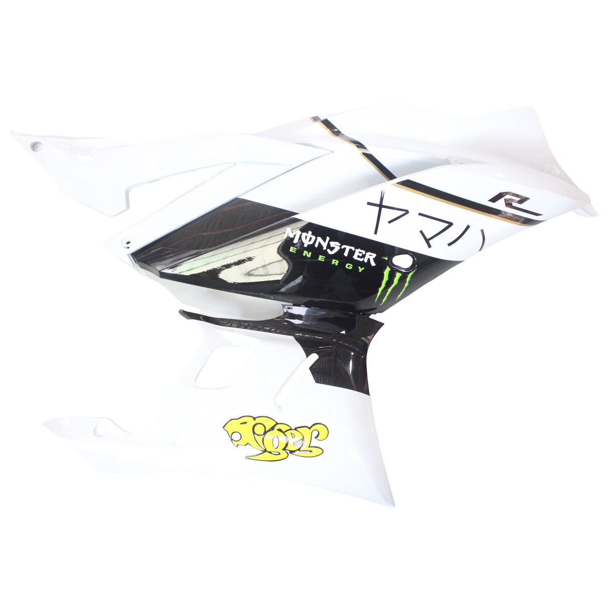 2019-2021 Yamaha YZF R3/YZF R25 Black White Fairing Kit