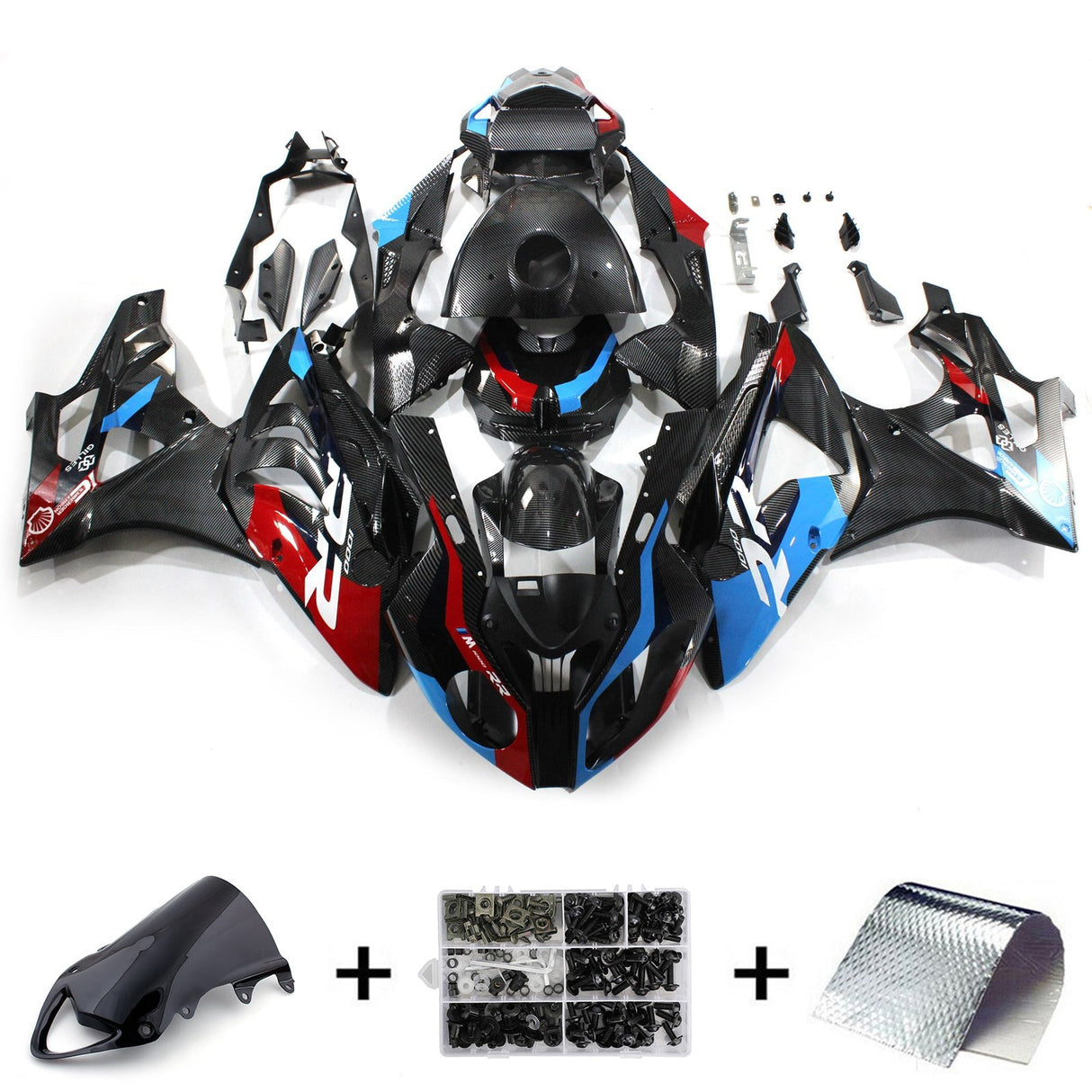 2009-2014 BMW S1000RR Carbon Fiber Pattern Fairing Kit