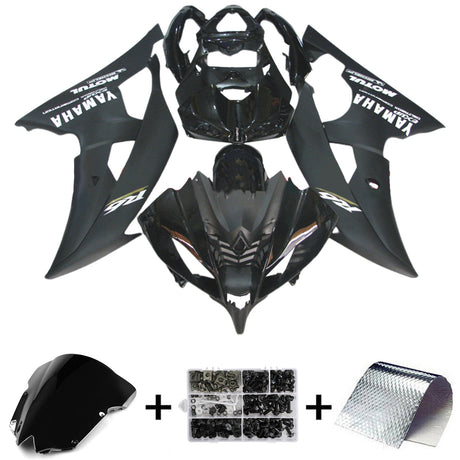 2008-2016 Yamaha YZF 600 R6 Black Style Fairing Kit