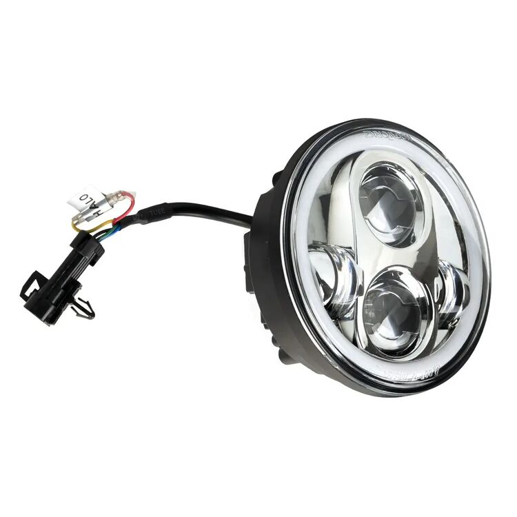 HogWorkz - 5 3/4" LED Chrome HALOMAKER Headlight for 2018-2024 Harley Street Bob / Low Rider / Standard