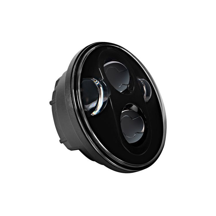 HogWorkz - LED 5 3/4"LED Blackout Headlight for Harley Sportster, Dyna, Softail & Indian Motorcycles