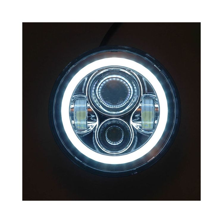 HogWorkz - LED 7" Halomaker Headlight And 4 1/2" Passing Lamps Kit For Harley 1994-2025