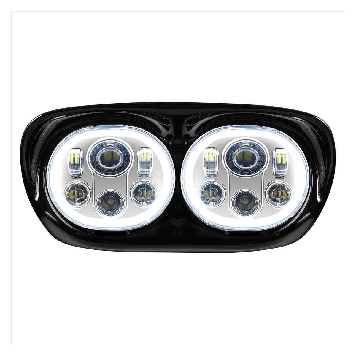 HogWorkz - LED Dual Halomaker Headlights For Harley Road Glide 1998-2013
