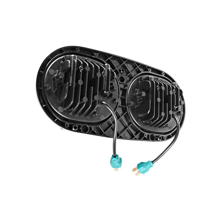 HogWorkz - LED Dual Chrome Headlights For Harley Road Glide 1998-2013