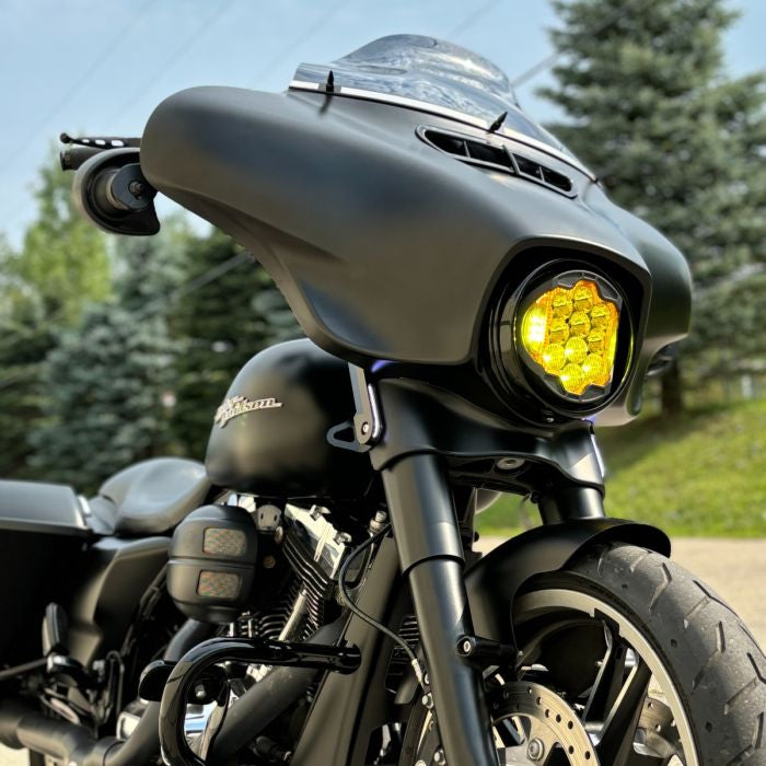 HogWorkz - 7" LED Goldtooth Performance Headlight for Harley Touring