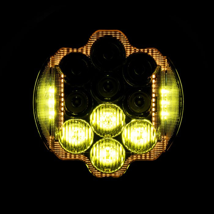 HogWorkz - 7" LED Goldtooth Performance Headlight for Harley Touring