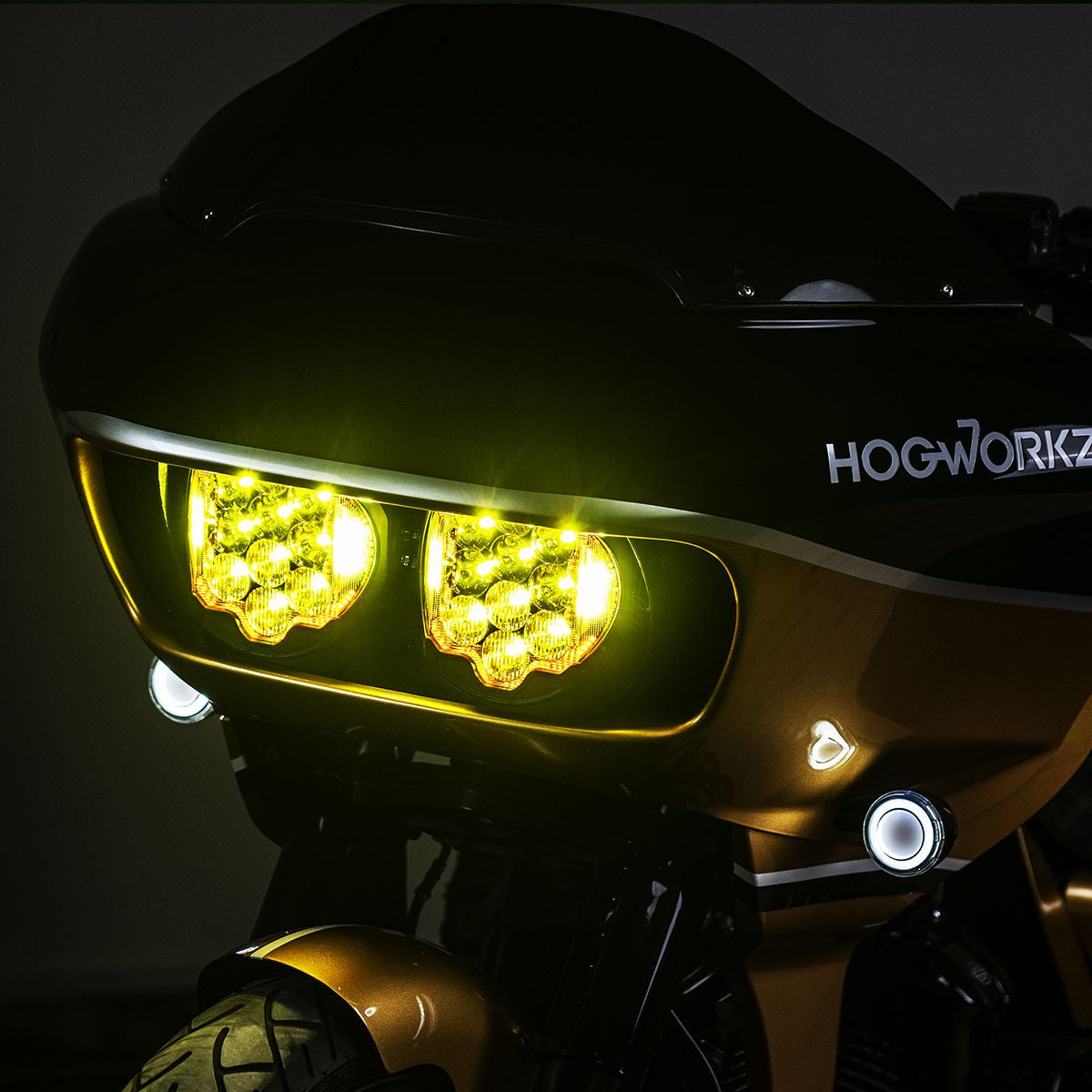 Hogworkz - Goldtooth Performance LED Headlight for Harley Road Glide 2015-2024