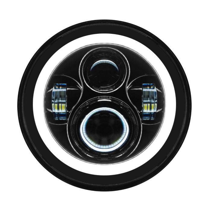 HogWorkz - 7" Black LED Halomaker Headlight For Harley Softail 2018-2025