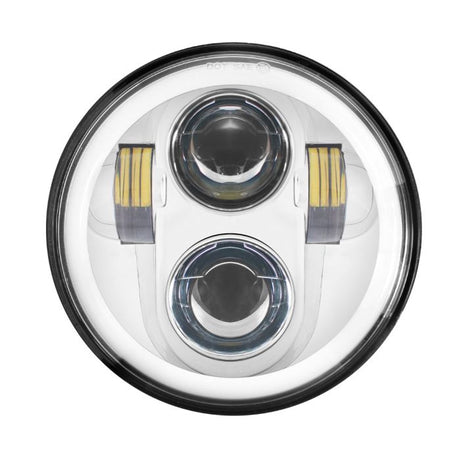 HogWorkz - 5 3/4" LED Chrome HALOMAKER Headlight for 2018-2024 Harley Street Bob / Low Rider / Standard