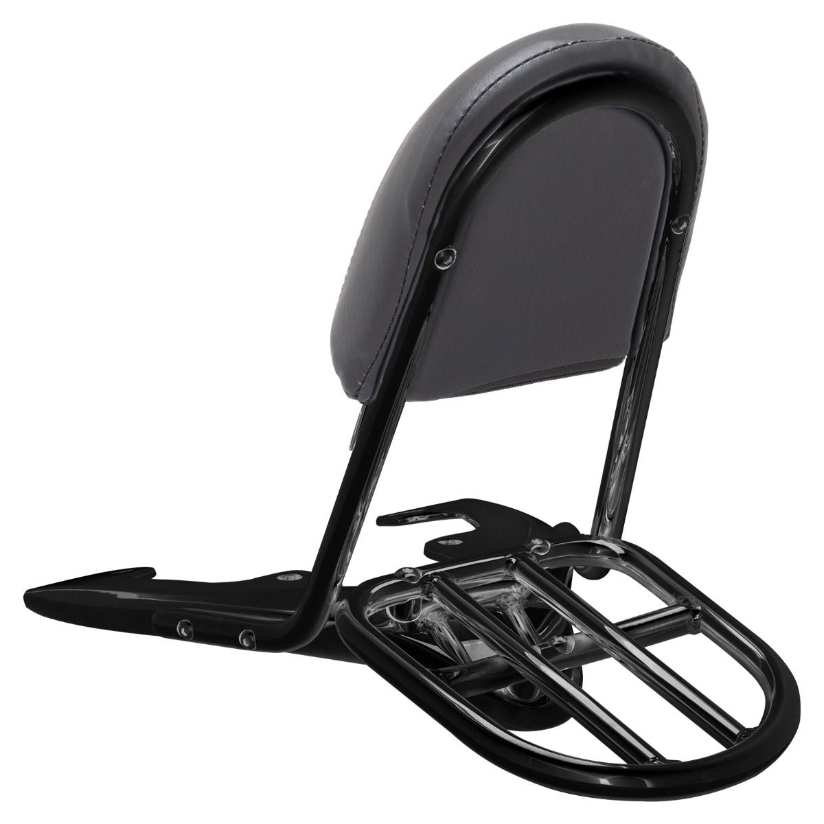 HogWorkz - Black Sissy Bar Backrest / Luggage Rack for Harley V-Rod '07-'11