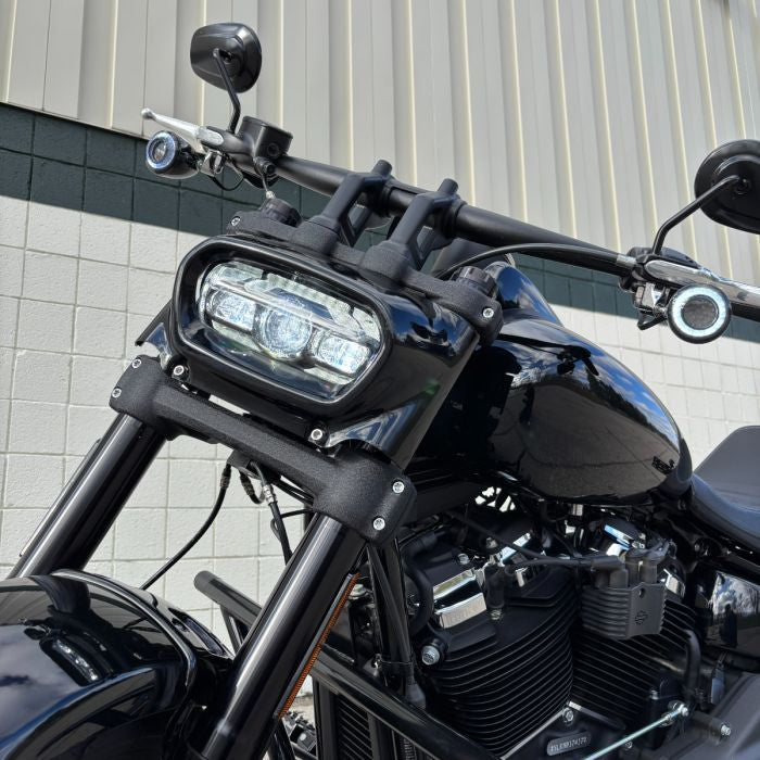 HogWorkz -  Black LED Headlight For Harley Fat Bob 2018-2024