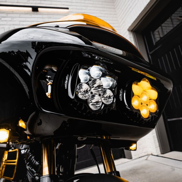 Custom Dynamics - 2015-2025 Harley Road Glide - Shark Demon Headlight and Fog Lamp Combo Kit