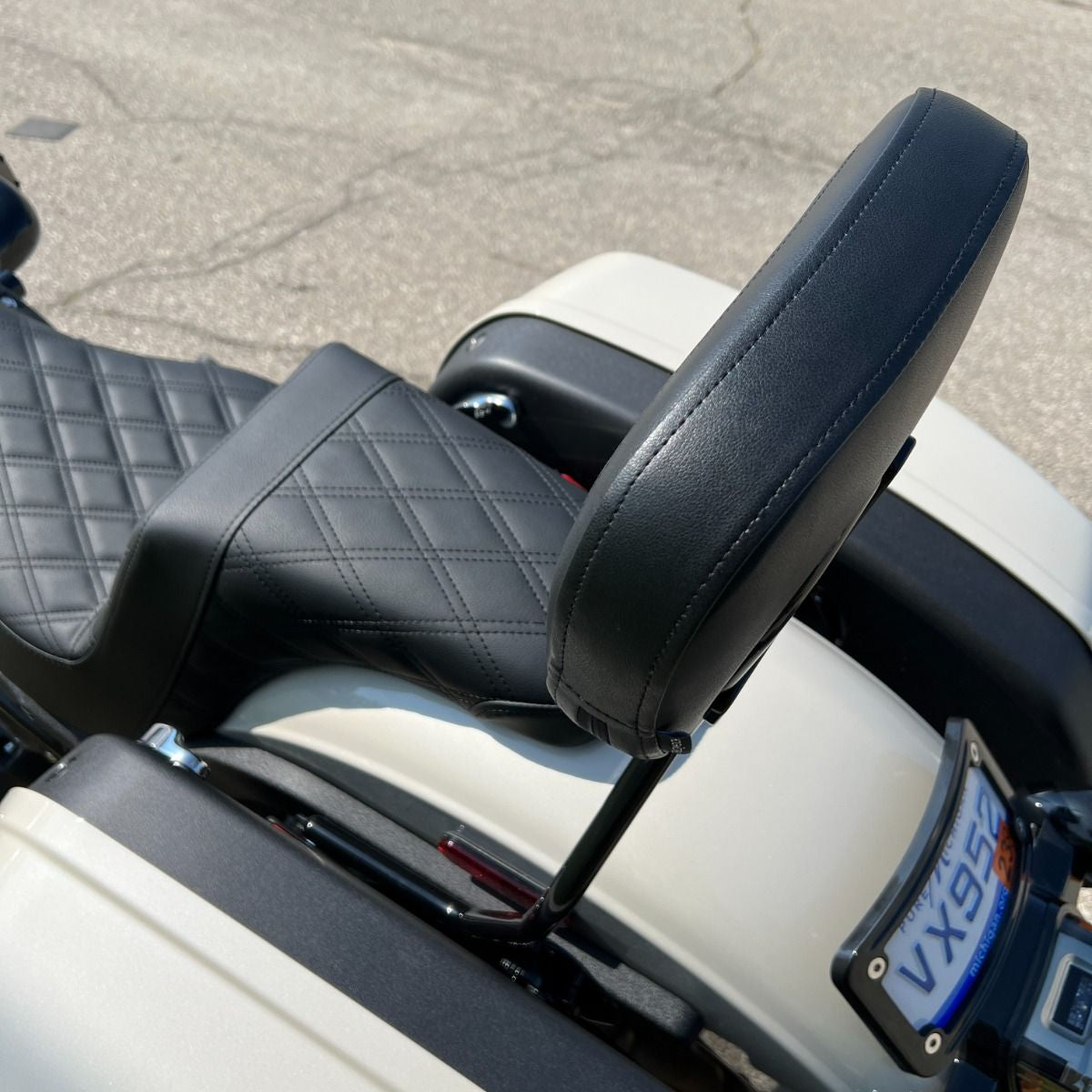 HogWorkz - Black Detachable Sissy Bar Backrest for Harley® Low Rider / Sport Glide '18-'24