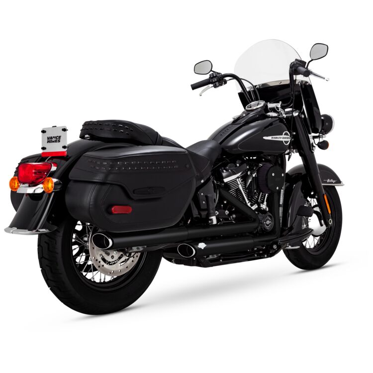 Vance & Hines 2018-2024 Harley Davidson Heritage / Deluxe Twin Slash Slip-ons - Black